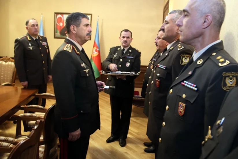 ​Bir qrup zabitə polkovnik hərbi rütbəsi təqdim olunub