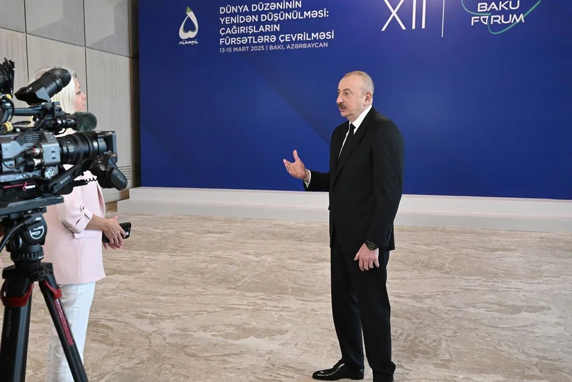 President Ilham Aliyev interviewed by Euronews TV channel