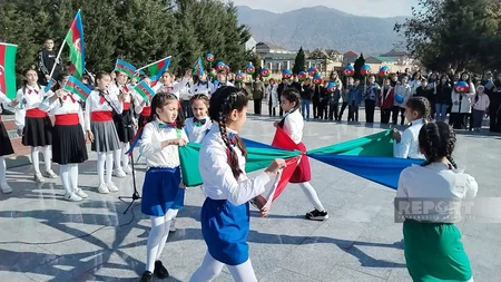 Oğuzda Bayraq yürüşü keçirilib