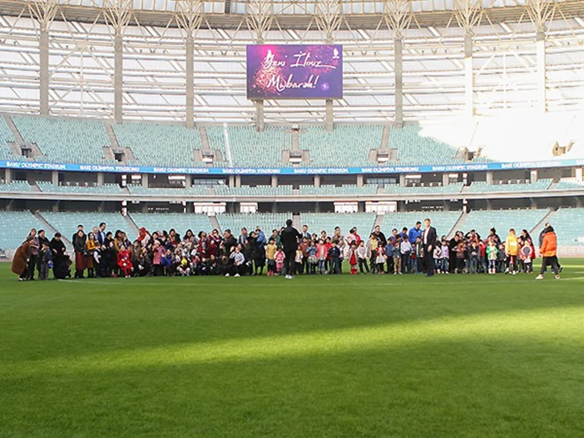 Bakı Olimpiya Stadionunda daun sindromlu uşaqlara hədiyyələr verilib