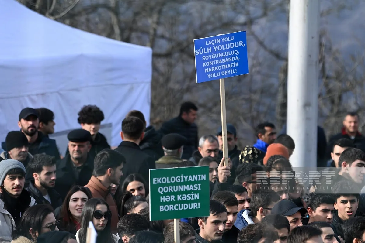 Акция протеста на дороге Ханкенди-Лачын длится шестой день