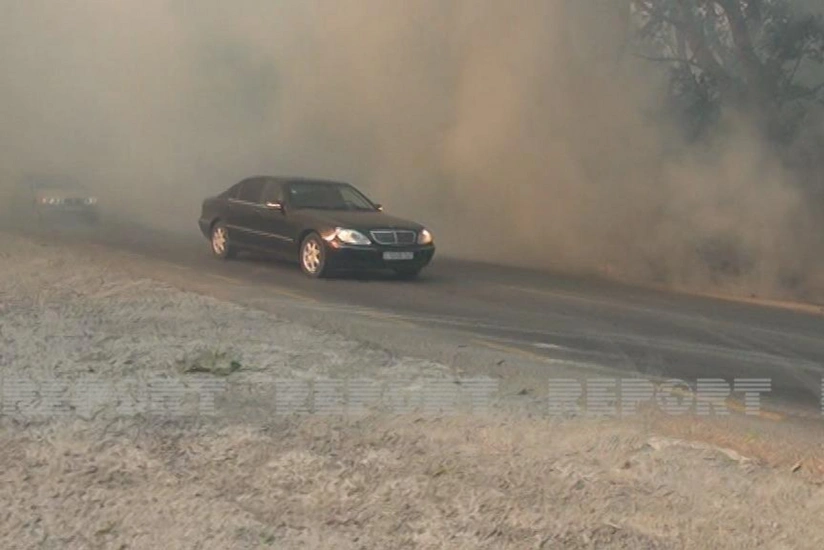 DYP: Şabrandakı yanğınla əlaqəli bağlanan yol açılıb