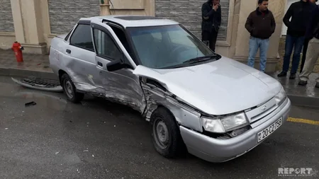 Kürdəmirdə yol qəzası olub, qadın sərnişin xəsarət alıb - FOTO - VİDEO - YENİLƏNİB