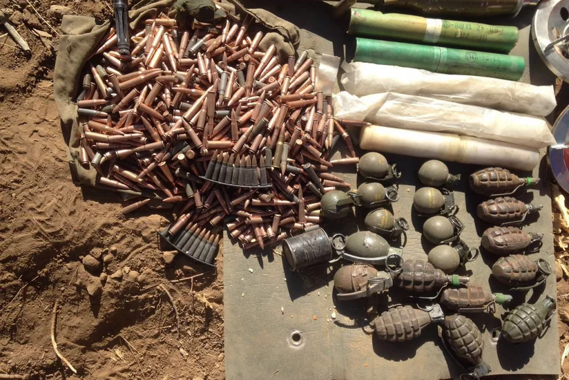 Tovuzda tapılan silah-sursat ANAMA-ya təhvil verilib