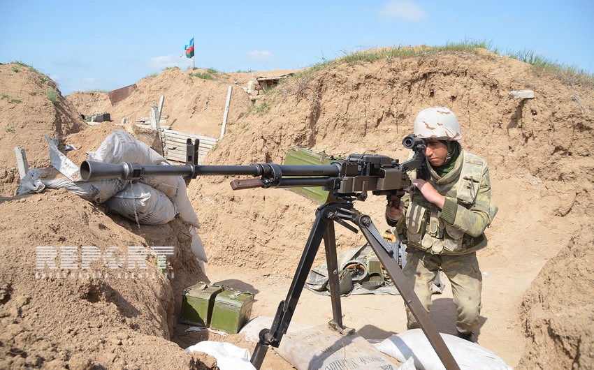 Armenian armed units fired Azerbaijani Army positions using large-caliber machine guns