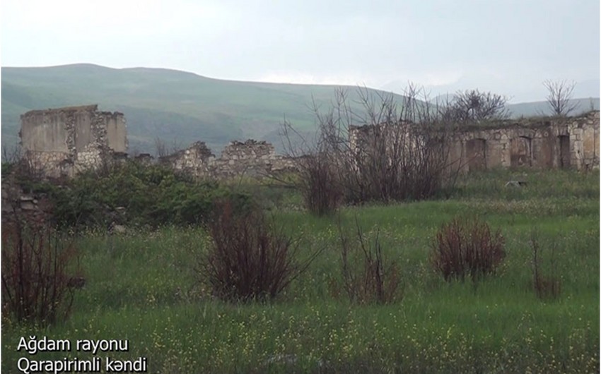 Footage from Garapirimli village of Aghdam
