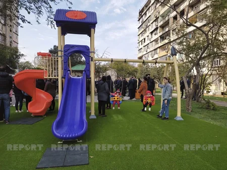 Bakıda şəhidin adına parkın və xatirə lövhəsinin açılışı olub