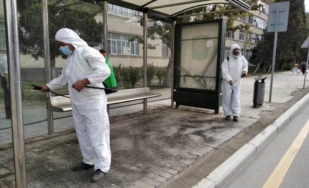 Gəncədə koronavirusa görə dezinfeksiya işləri aparılır