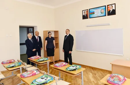 President Ilham Aliyev views school-lyceum No 62 in Nizami district after major overhaul