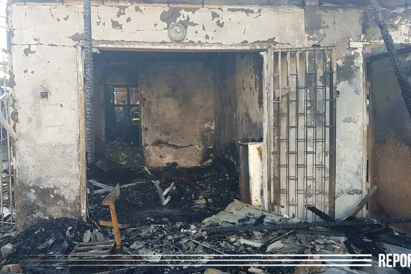 На рынке в Гейчае произошел пожар