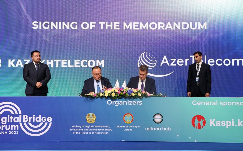 AzerTelecom и Kazakhtelecom подписали меморандум о стратегическом партнерстве по Транскаспийскому проекту