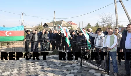 Biləsuvarda Vətən müharibəsi şəhidinin abidə kompleksi açılıb