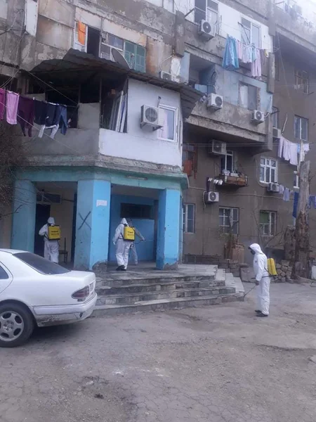 Məcburi köçkünlərin məskunlaşdığı yerlərdə dezinfeksiya işləri görülür