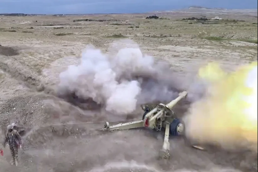 Əlahiddə Ümumqoşun Ordunun artilleriya bölmələrinin taktiki təlimi keçirilib