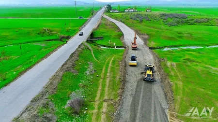Реконструируется участок дороги Евлах-Загатала
