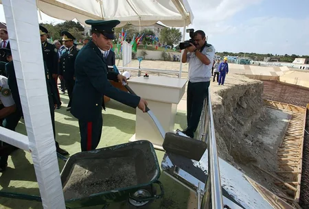 Dövlət Sərhəd Xidmətinin Xüsusi Məktəbinin yeni tədris və yataqxana korpusunun təməli qoyulub