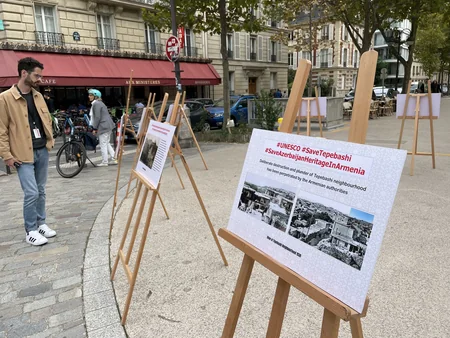 Parisdə Qərbi Azərbaycanın mədəni irsinin dağıdılmasına həsr olunan sərgi-aksiya keçirilib