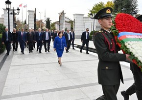 Milli Majlis Speaker Sahiba Gafarova visits Grand Leader Heydar Aliyev Statute in Ankara  