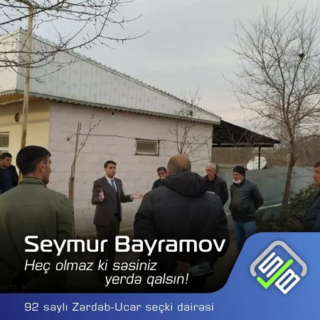 Deputatlığa namizəd Seymur Bayramov görüşlərini davam etdirir - VİDEO