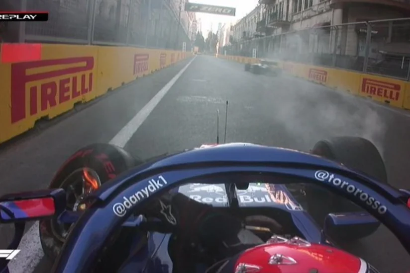 “Formula 1”: Rusiyalı pilotun maşını yanıb - VİDEO