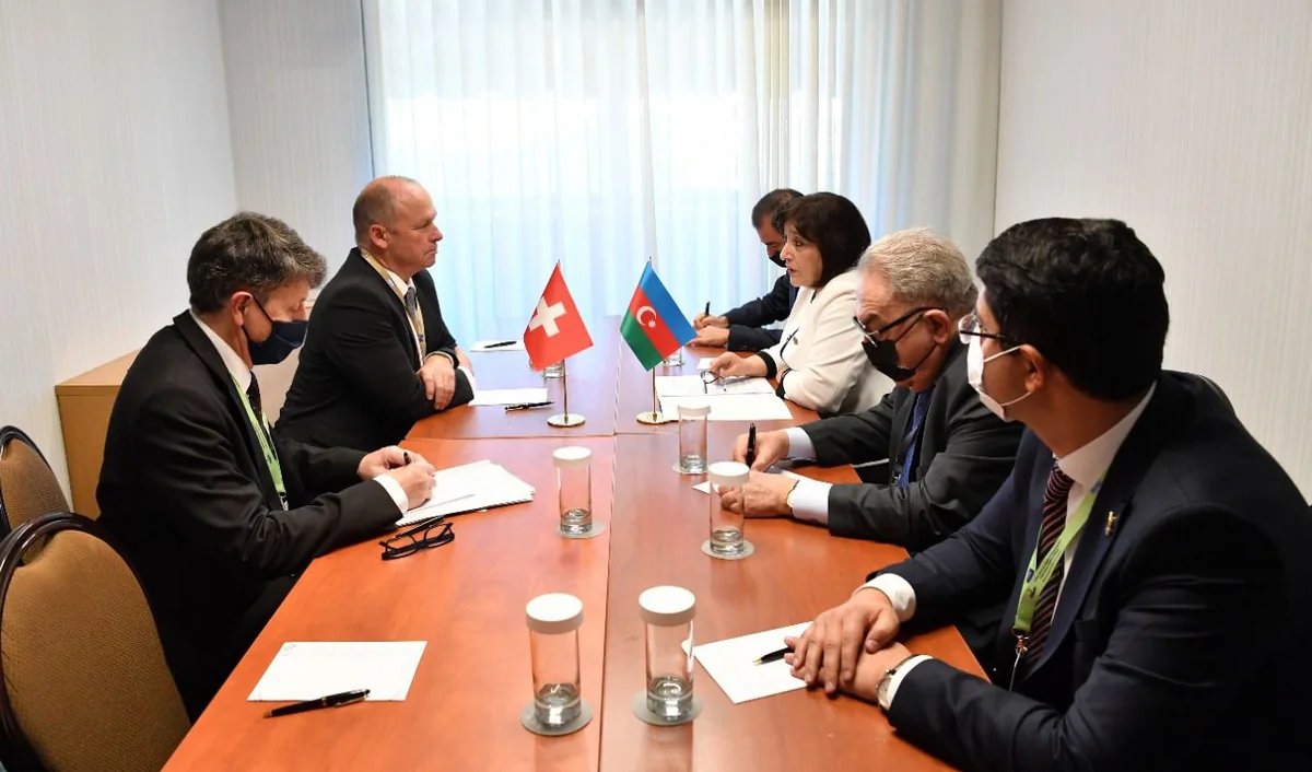 Sahibə Qafarova İsveçrə Federal Assambleyası Milli Şurasının sədri ilə görüşüb
