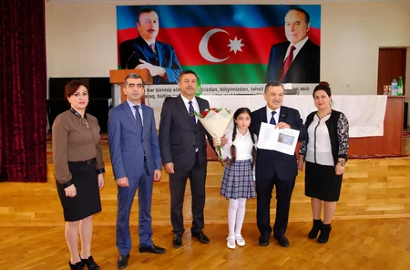 Aydin Mirzezade presents his book devoted to baby girl Zahra killed by Armenians