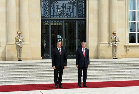 Official welcome ceremony held for Turkish President in Azerbaijan