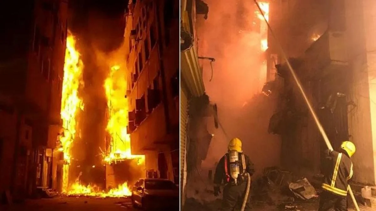 Strong fire occurred in Saudi Jeddah - PHOTO