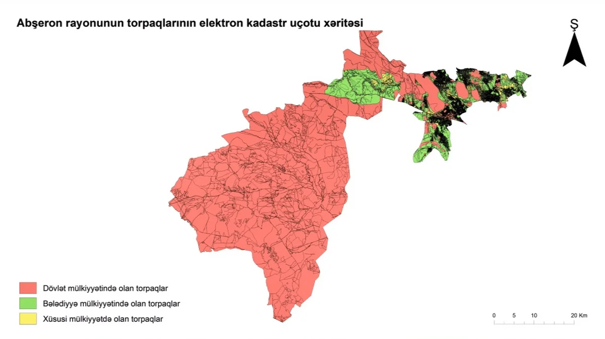 Azərbaycanın 14 rayonunda torpaqların kadastr uçotu işləri tamamlanıb
