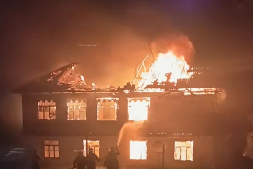 В Билясуварском районе сгорел дом