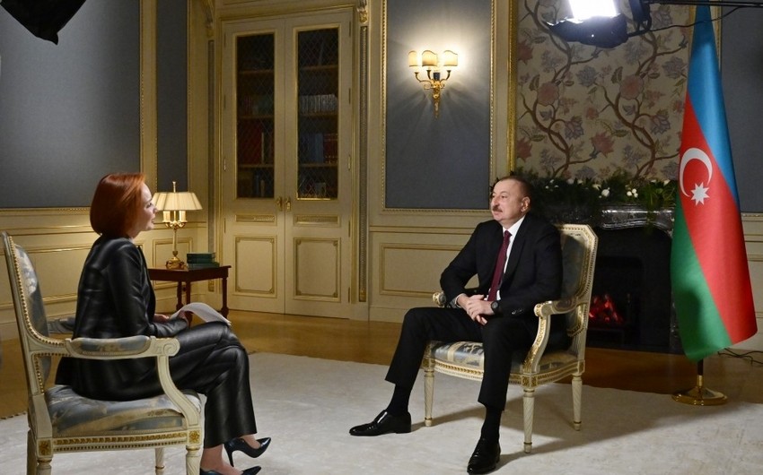 Prezident İlham Əliyev “Rossiya-24” televiziya kanalına müsahibə verib