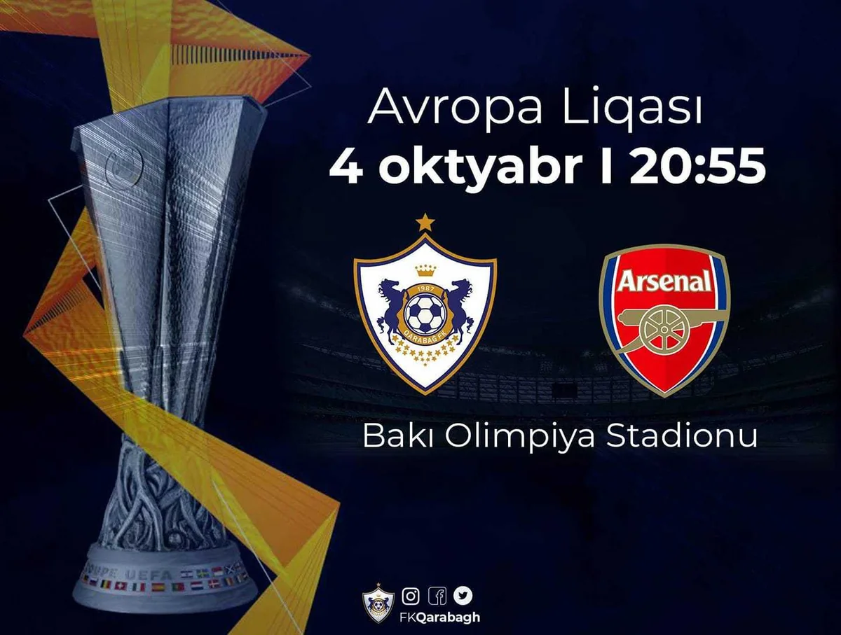 Qarabağ və Arsenal komandalarının start heyətləri açıqlanıb