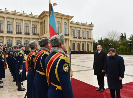 ​Official welcoming ceremony of Ahmet Davutoglu held