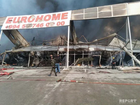 “EuroHome”dakı yanğından - FOTOREPORTAJ