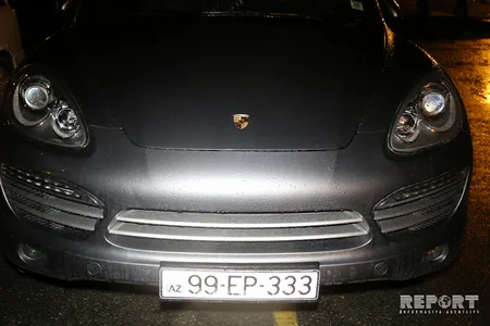 Pərvin Abıyevanın “Porsche”sinə həbs qoyulub, avtomobil cərimə meydançasına aparılıb