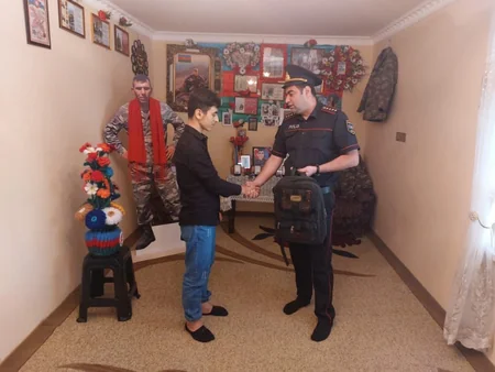 Daşkəsəndə şəhid və aztəminatlı ailələrin övladları ilə görüş olub