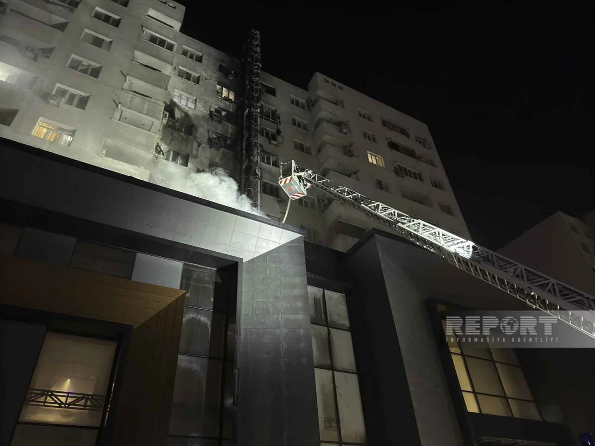 Xırdalanda yaşayış binasındakı yanğın söndürülüb - YENİLƏNİB-2