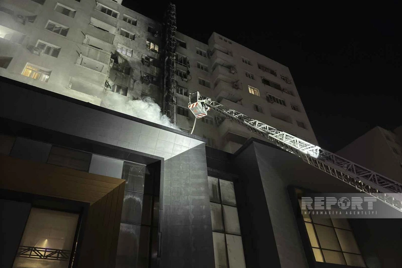 Xırdalanda yaşayış binasındakı yanğın söndürülüb - YENİLƏNİB-2