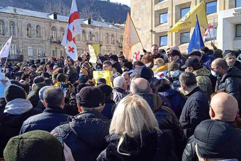 Opposition stages rally in Tbilisi