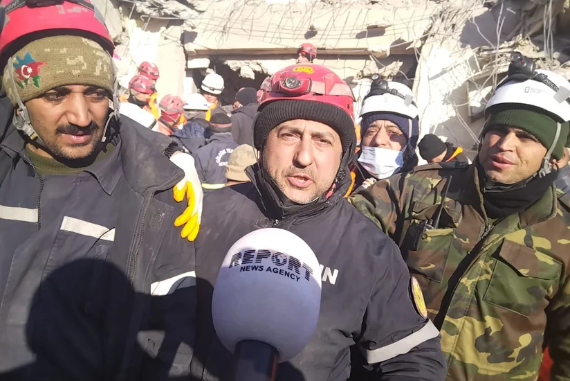 Azerbaijani rescuers happy for saving 2 people in Kahramanmaras