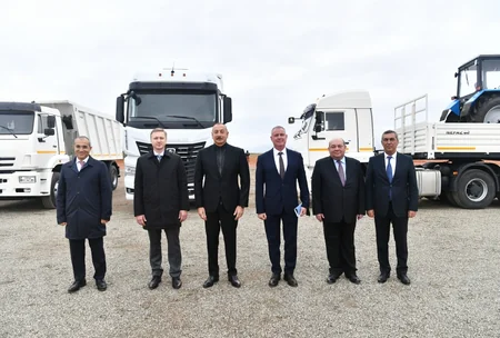Cəbrayılda  “KamAZ” servis mərkəzinin təməli qoyulub