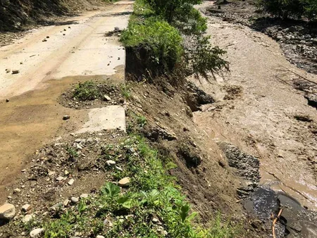 Gürcüstanda daşqın olub, 500 evlik kəndlə əlaqə kəsilib