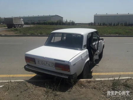 Biləsuvarda qəza olub, iki nəfər xəsarət alıb