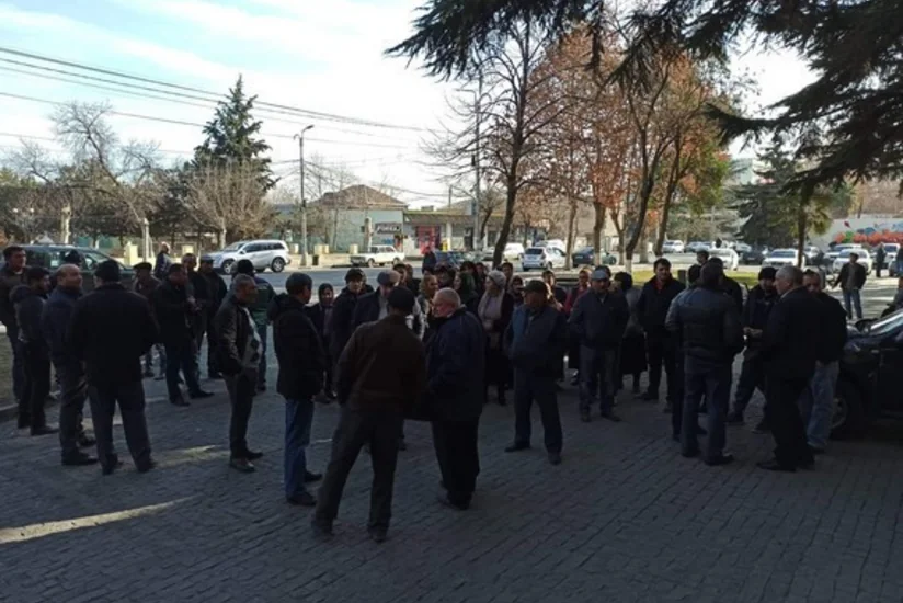 Gürcüstanda azərbaycanlılar yaşayan kənddə etiraz aksiyası keçirildi - YENİLƏNİB