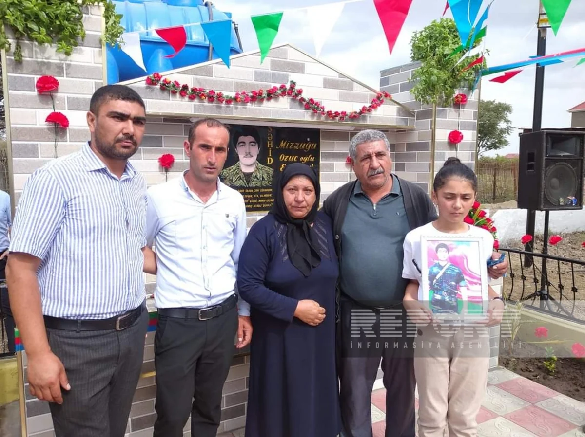 Cəlilabadda Qarabağ müharibəsi şəhidinin xatirəsinə inşa edilən bulağın açılışı olub
