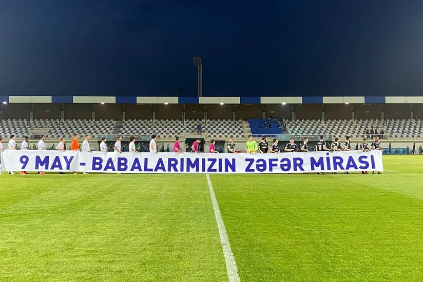 Azərbaycan çempionatının oyununda faşizm üzərində Qələbə Günü qeyd olundu