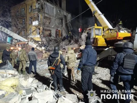 Russian missile destroys Ukrainian apartment building; 3 dead, say police