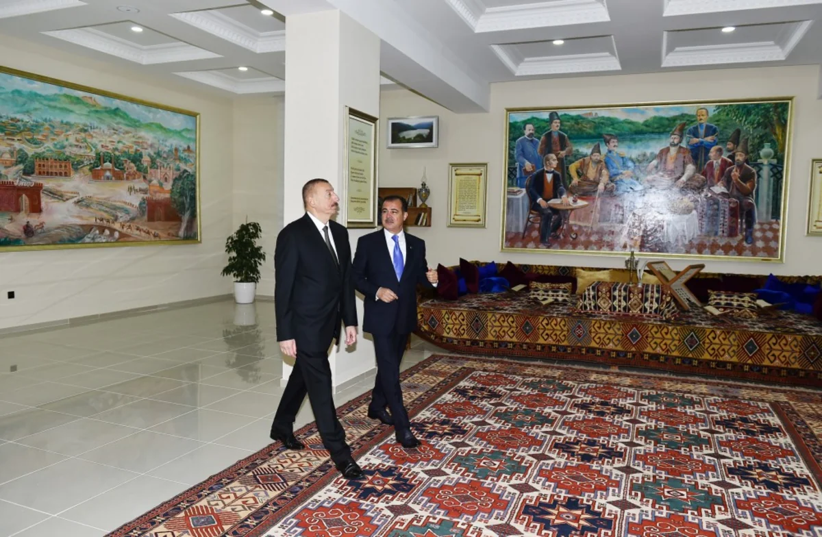 Президент Ильхам Алиев принял участие в открытии в Гяндже музея Мирзы Шафи Вазеха