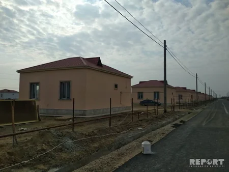Ağcabədidə məcburi köçkünlər üçün fərdi yaşayış evləri tikilir - FOTOREPORTAJ