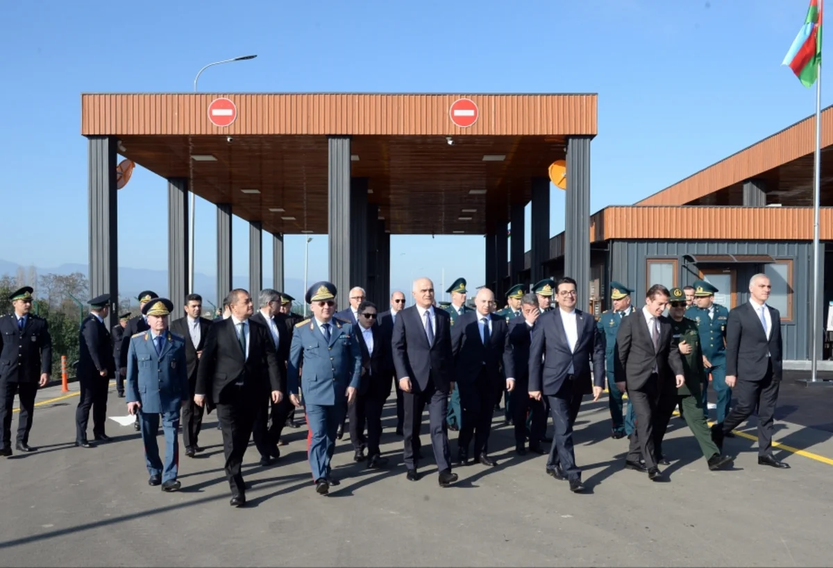 Azərbaycan-İran sərhədində avtomobil körpüsünün və modul tipli buraxılış məntəqəsinin açılışı olub